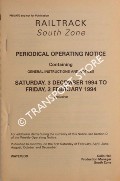 Book cover of Periodical Operating Notice containing General Instructions and Notices, Saturday 3 December 1994 to Friday, 3 February 1995 by Railtrack South